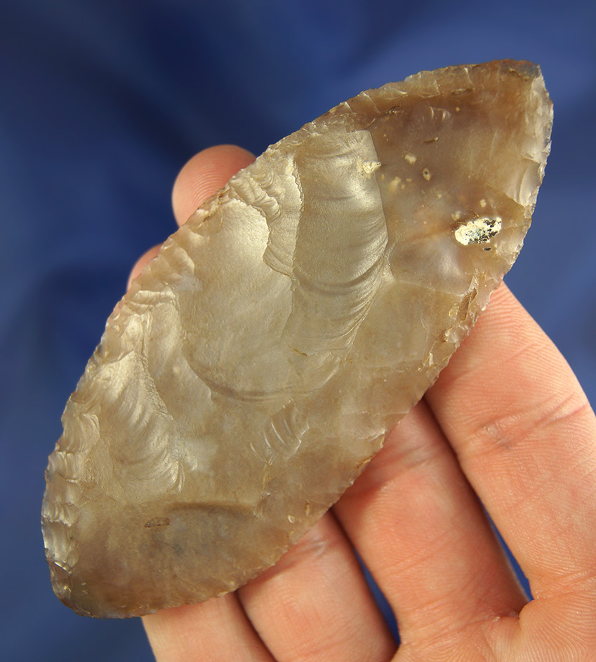 3 13/16" Bi-Pointed chalcedony Blade found near The Dalles, Oregon.