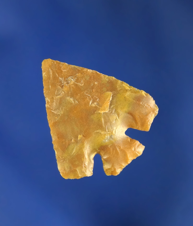 Very thin, well flaked and nicely styled 13/16" Eastgate found near the Columbia River, Oregon.