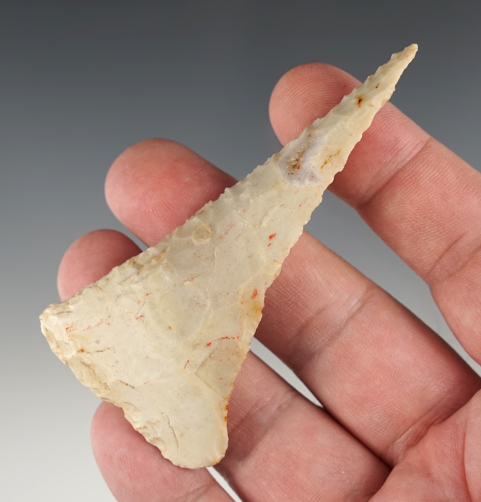 Heavily Beveled 3 3/8" Cobbs found near Lake View Heights, Rowan Co., Kentucky.