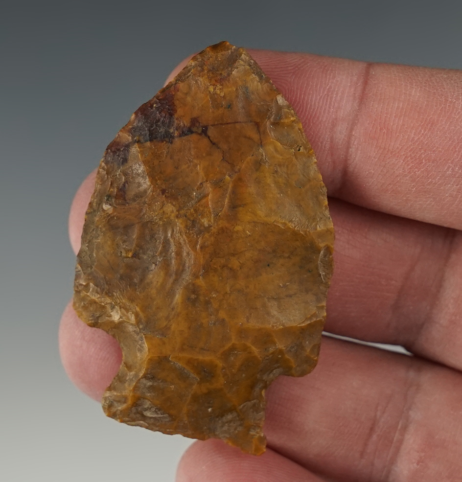 2 3/16" Stemmed Point found in the Eastern U.S. Well patainted.