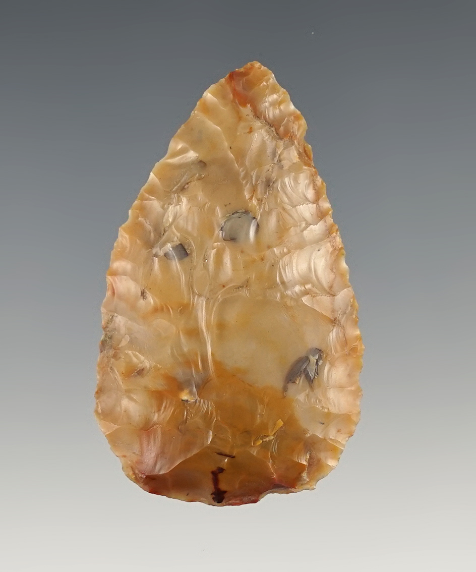 Colorful 2" Blade found close to the Columbia River, Oregon.