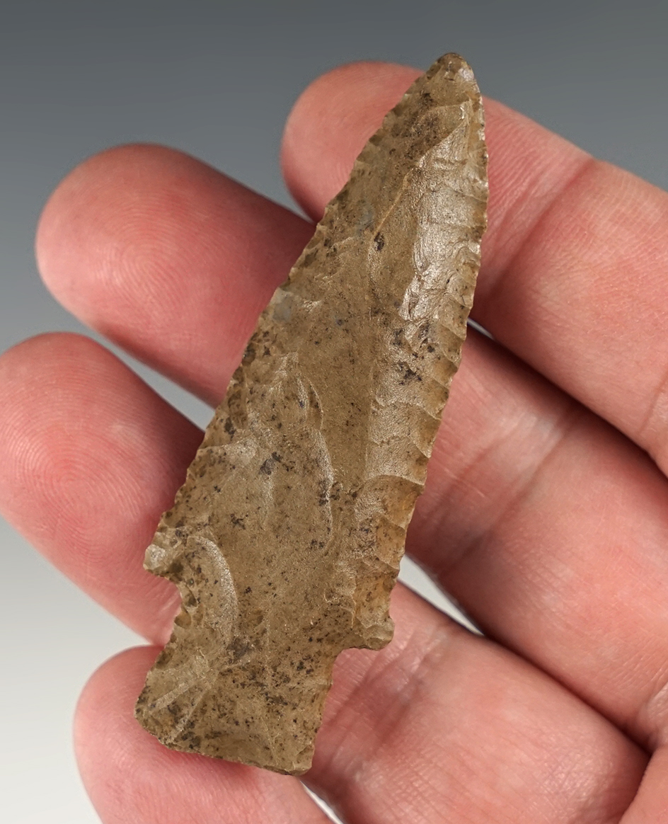 2 5/8" Tennessee Stemmed Point that is nicely patinated.