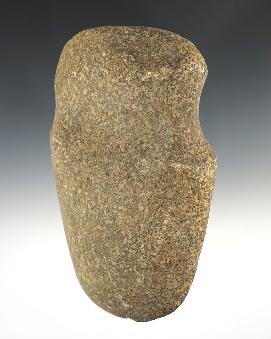 6 1/16" long 3/4 Grooved Axe made from hardstone. Found in the Eastern U.S.