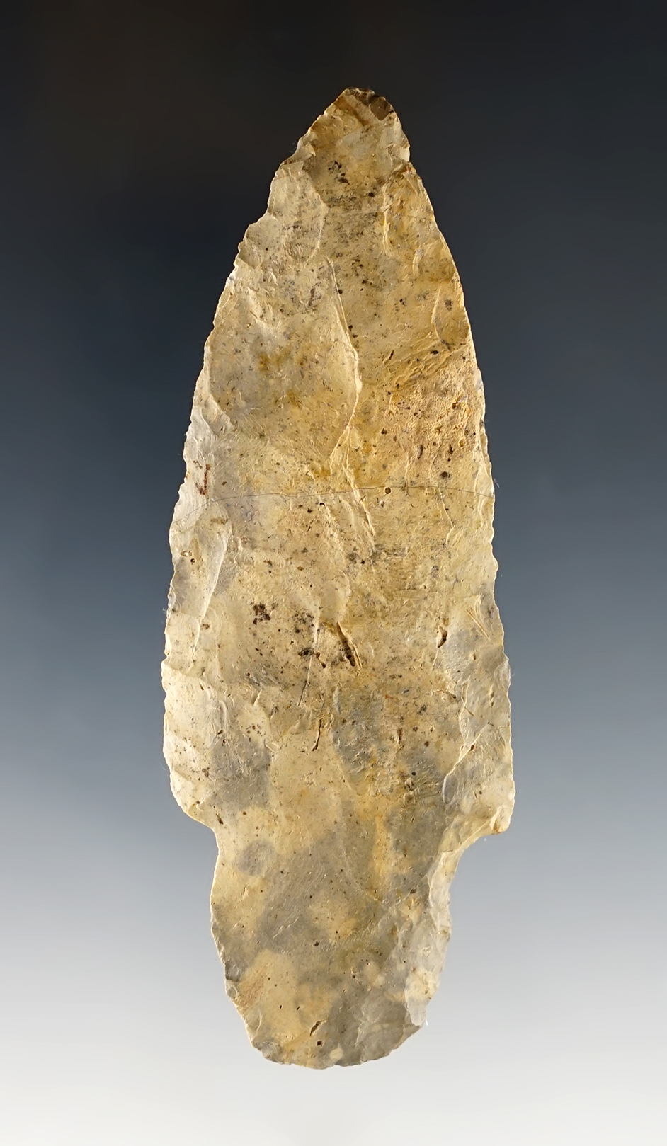 Nice 3 15/16" Adena point found in the Midwestern U.S. Comes with a Bennett COA.