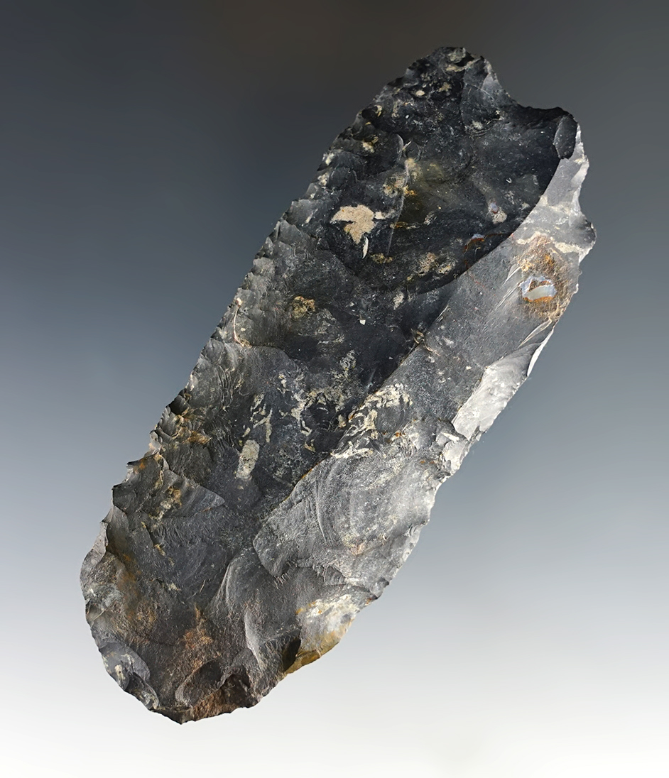 4" Paleo Knife - heavily patinated. Close to the Kokosing River, Knox Co., Ohio by Jack Hooks.