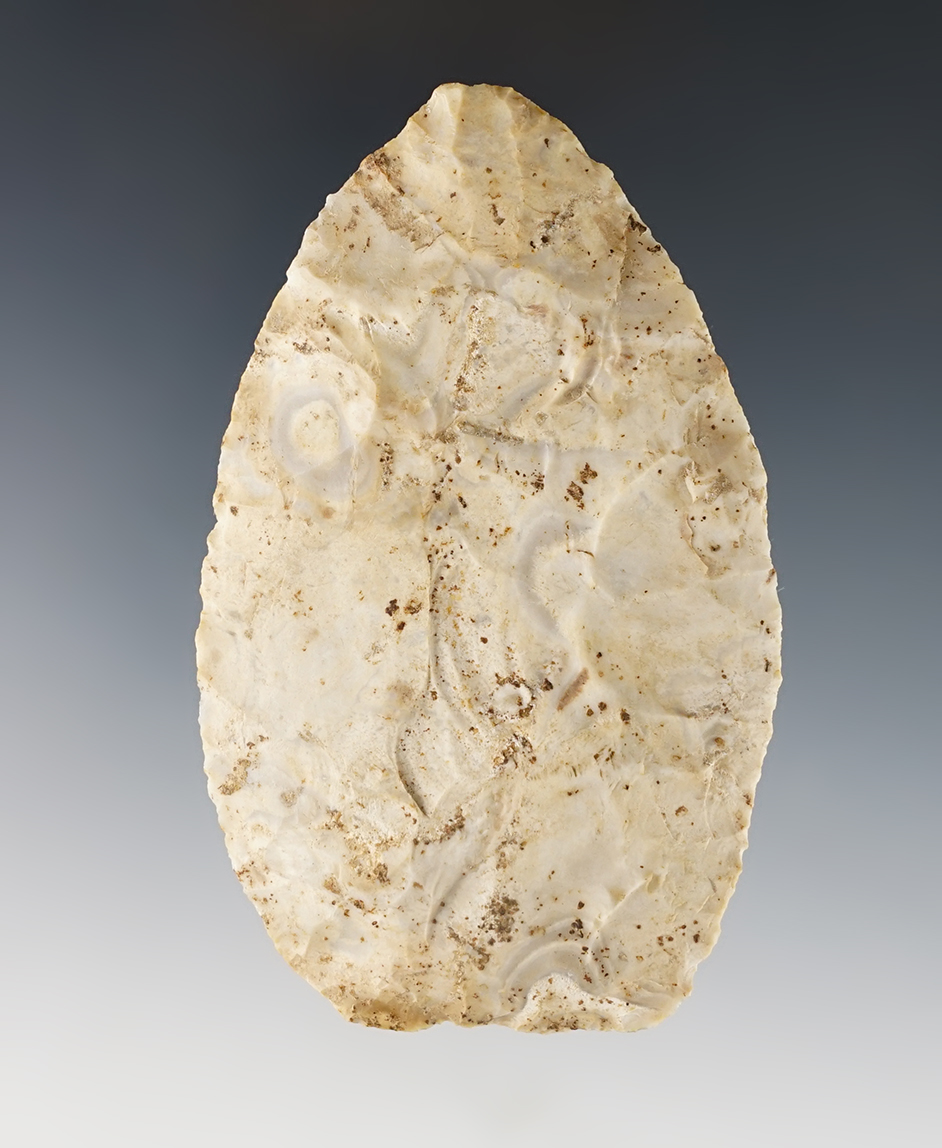 Heavily patinated 3 7/16" Cache Blade found in Mercer Co., Ohio. 