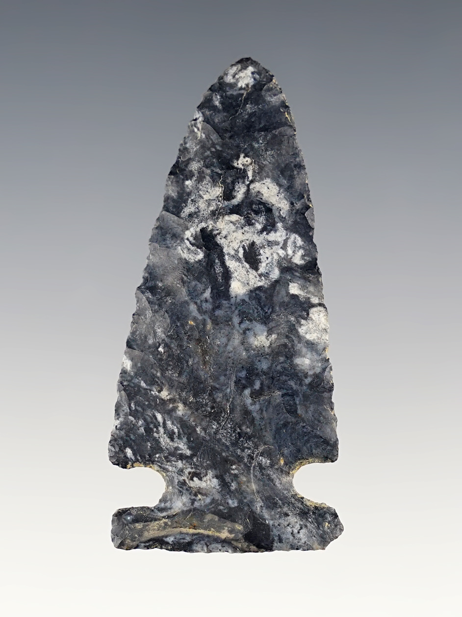 2 1/8" thin Intrusive Mound made from "Bird Dropping" Coshocton Flint. Crawford Co., Ohio.