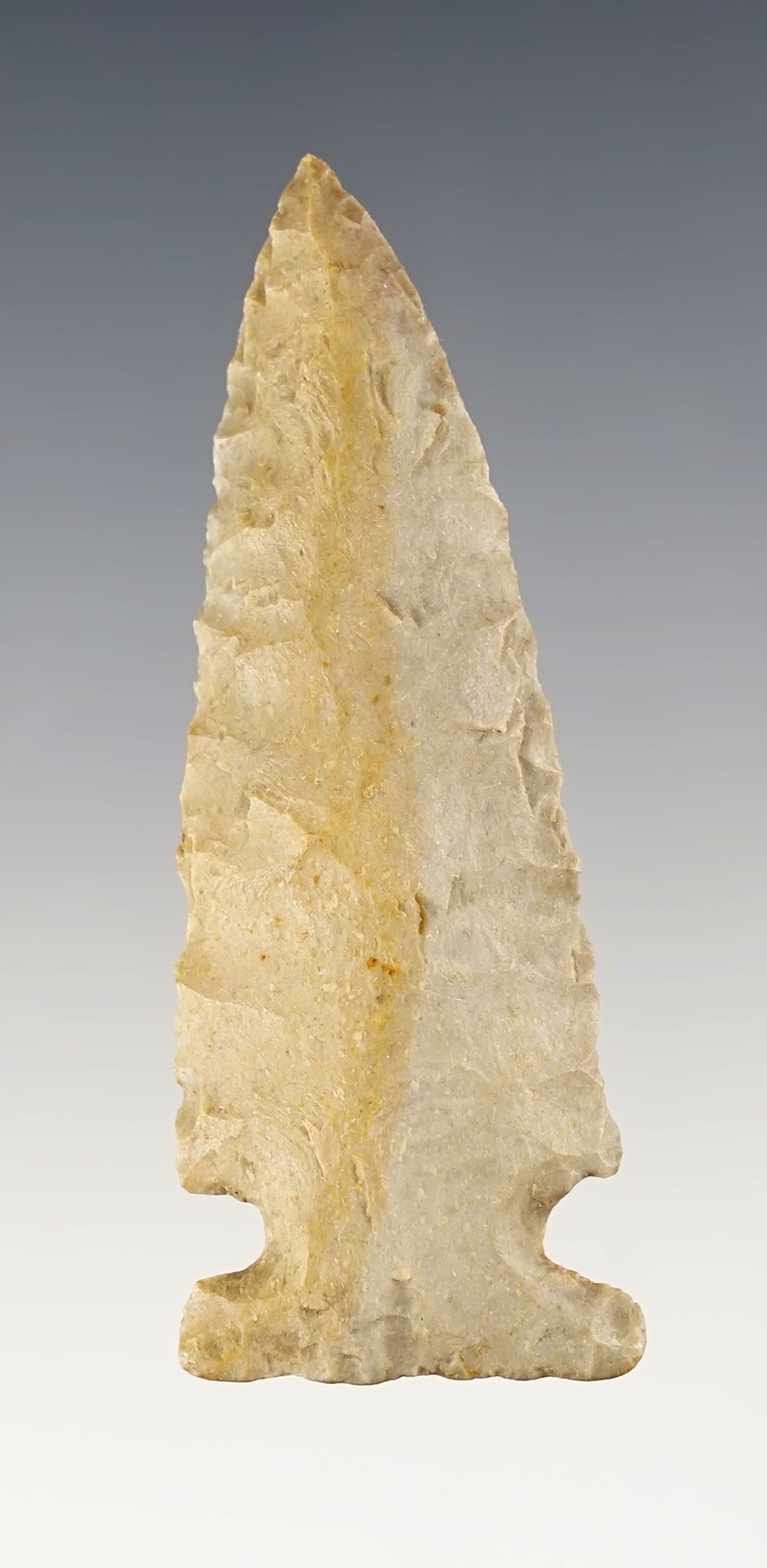 2 1/2" two-tone Archaic Sidenotch that is nicely made. Found in Ohio.