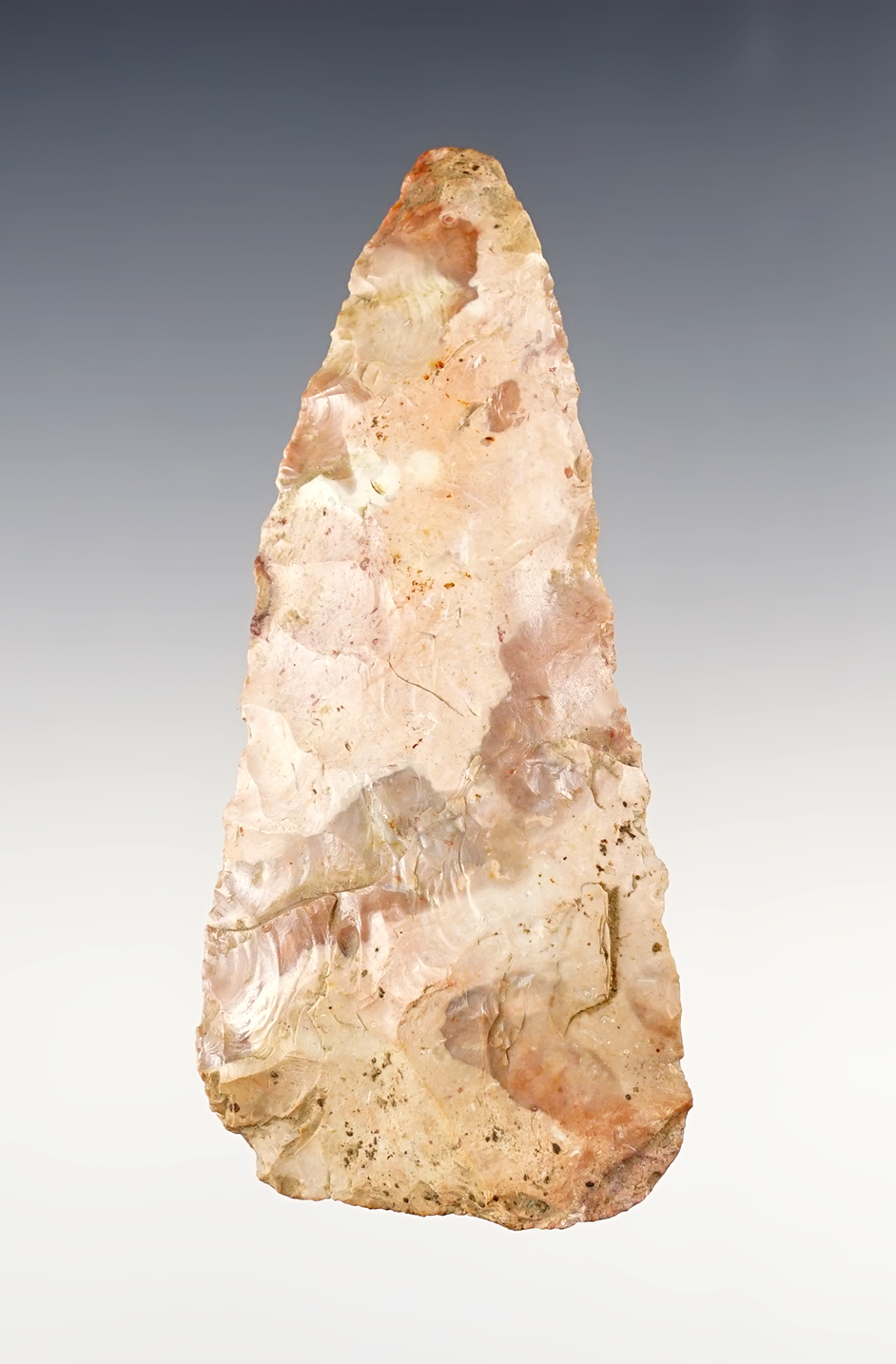 Colorful 4" Triangular Blade found in Hamilton, Butler Co., Ohio.