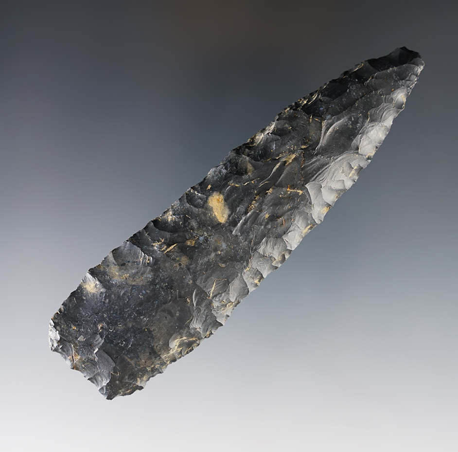 Well flaked 4 3/8" Ohio Knife made from Coshocton Flint.