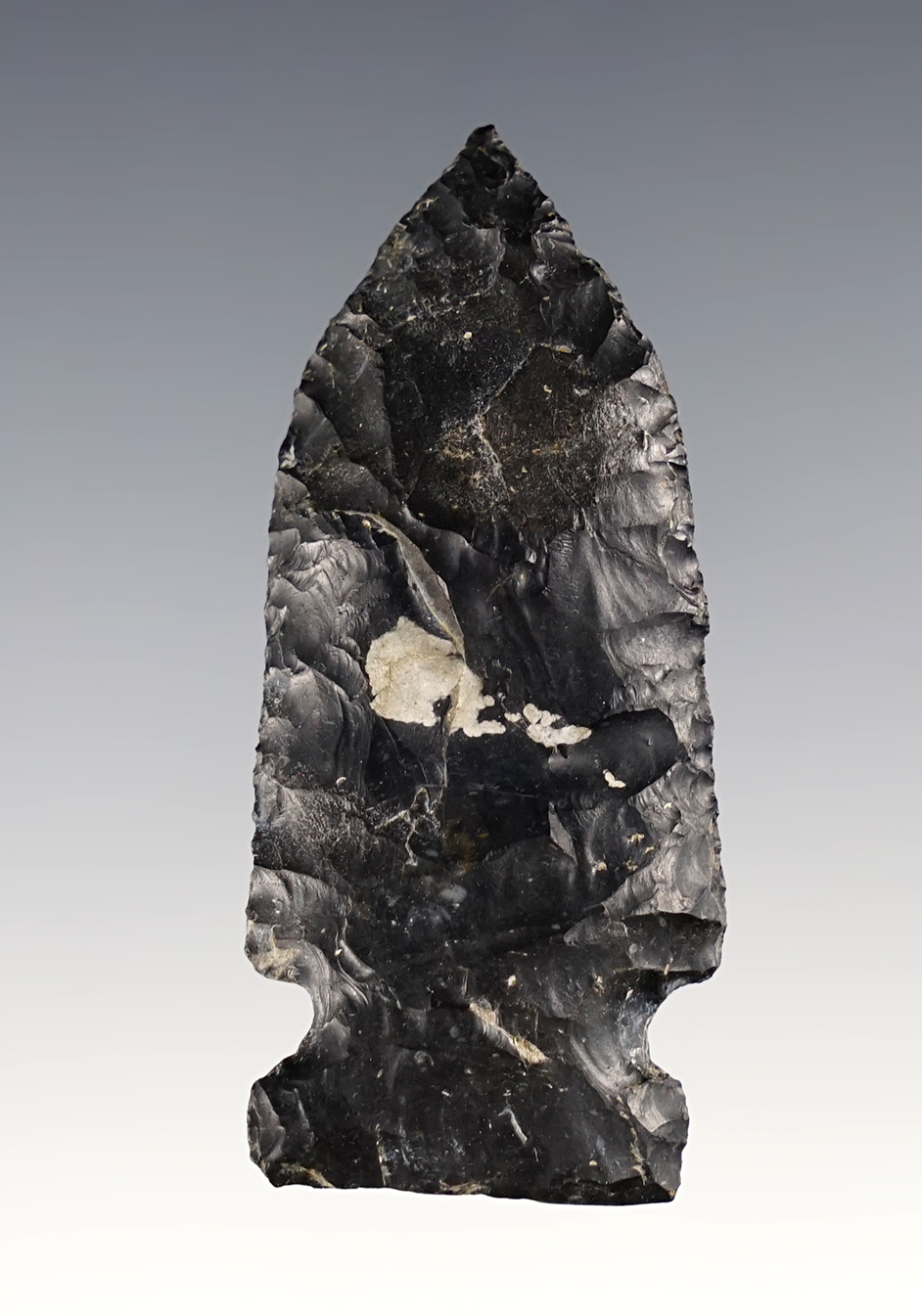 Fine 2 3/8" Sidenotch Pentagonal made from high-grade Coshocton Flint. Found in Ohio.