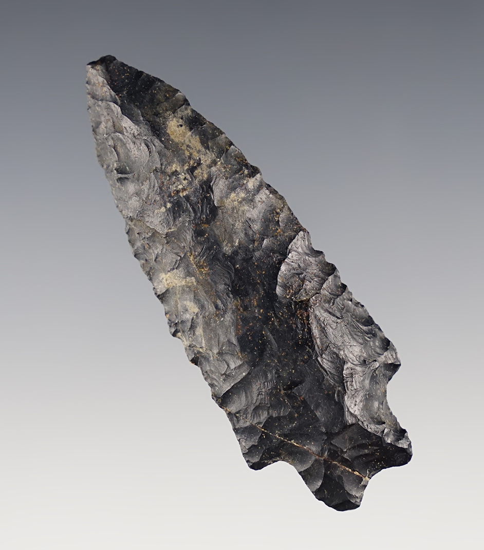 Well styled 2 7/8" Heavy Duty made from Coshocton Flint. Found in Ohio.  Ex. Wehrle collection.