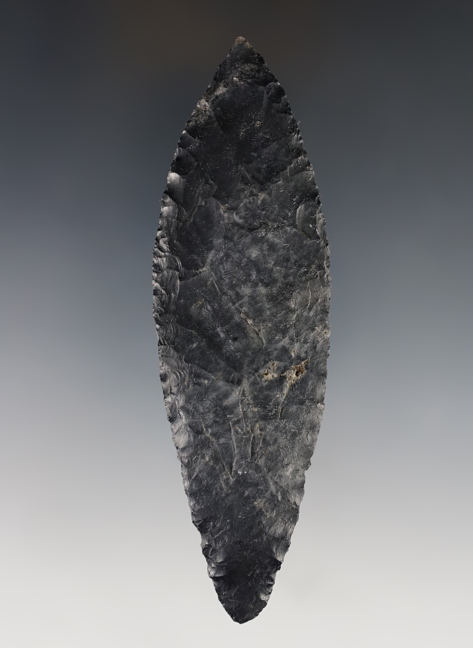 4 3/8" Bi-Pointed Knife made from Fossilized Coral. Comes with a Stermer COA. 