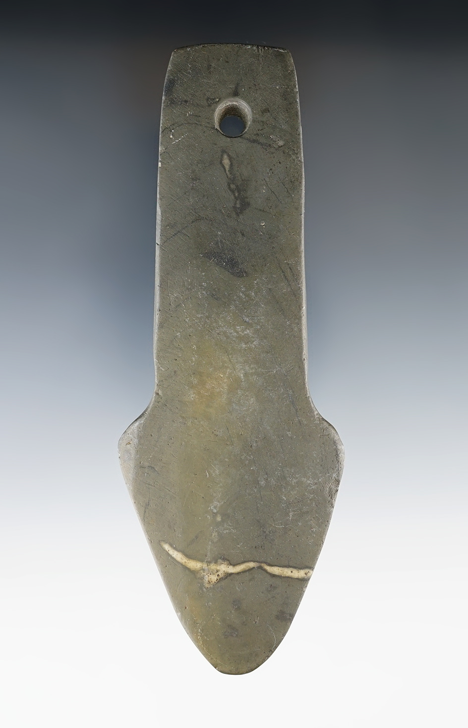 5 1/4" Adena Anchor Pendant made from Banded Slate. Pictured in Ohio Slate Types & other books!