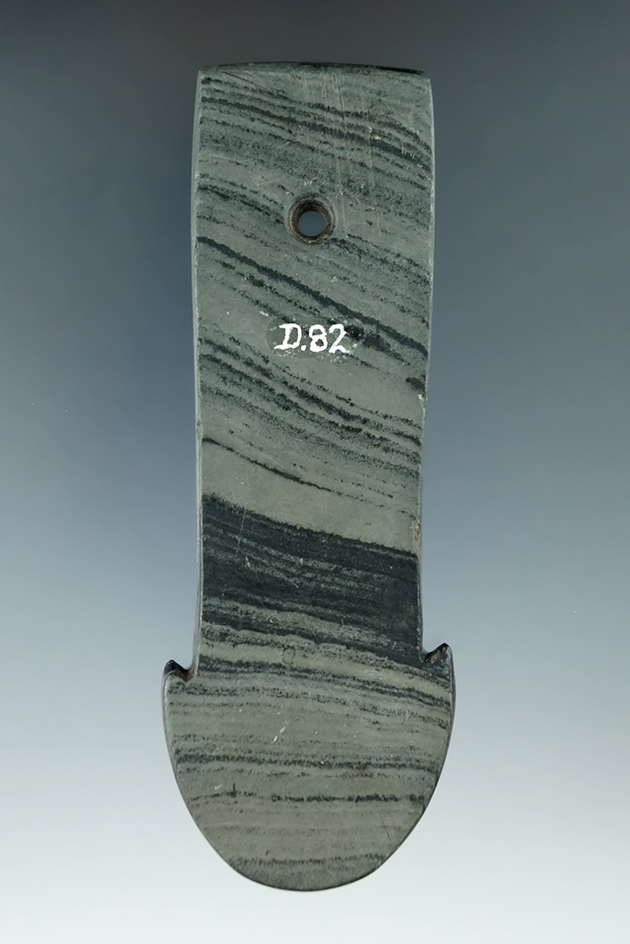 4 13/16" Adena Anchor Pendant found just North of Ada near Hog Creek, Hardin Co., Ohio. Pictured.