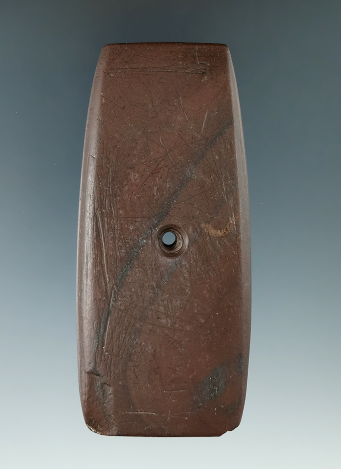 3 7/8" Adena Trapezoidal Pendant found in Ross Co., Ohio. Ex. William Ryan.