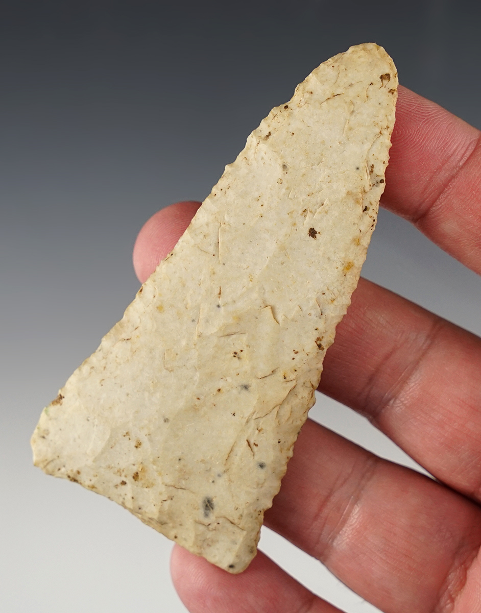 Thin and well made 3 1/2" Triangular Knife found in Ohio.