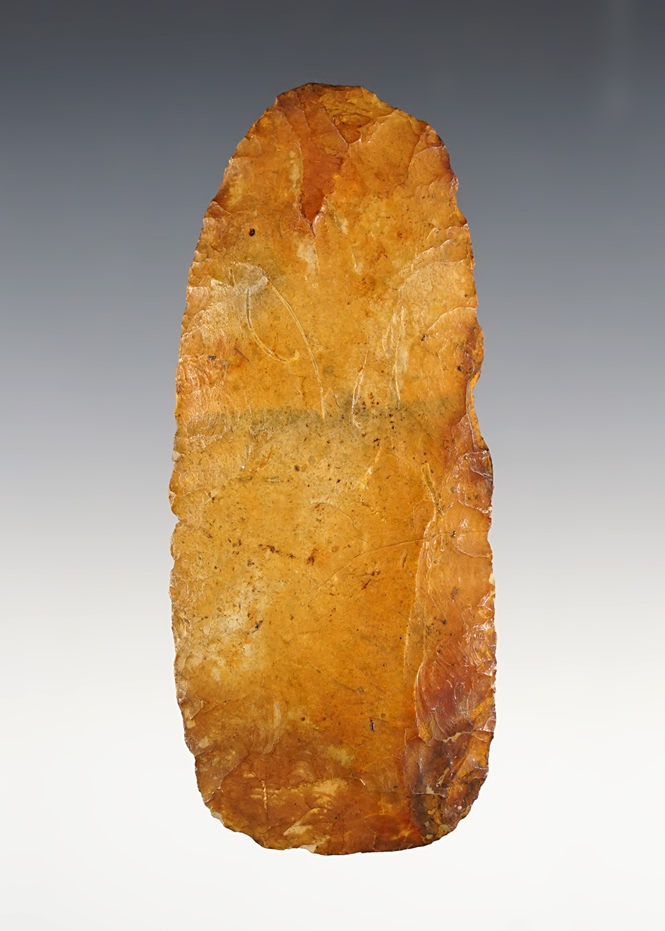 Colorful 4" Knife found in Logan Co., Ohio. Thin and nicely made. Ex. Rob Logan collection.