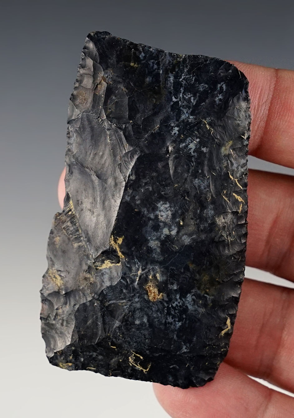Classic style 2 13/16" Paleo Square Knife made from Coshocton Flint. Crawford Co., Ohio. 