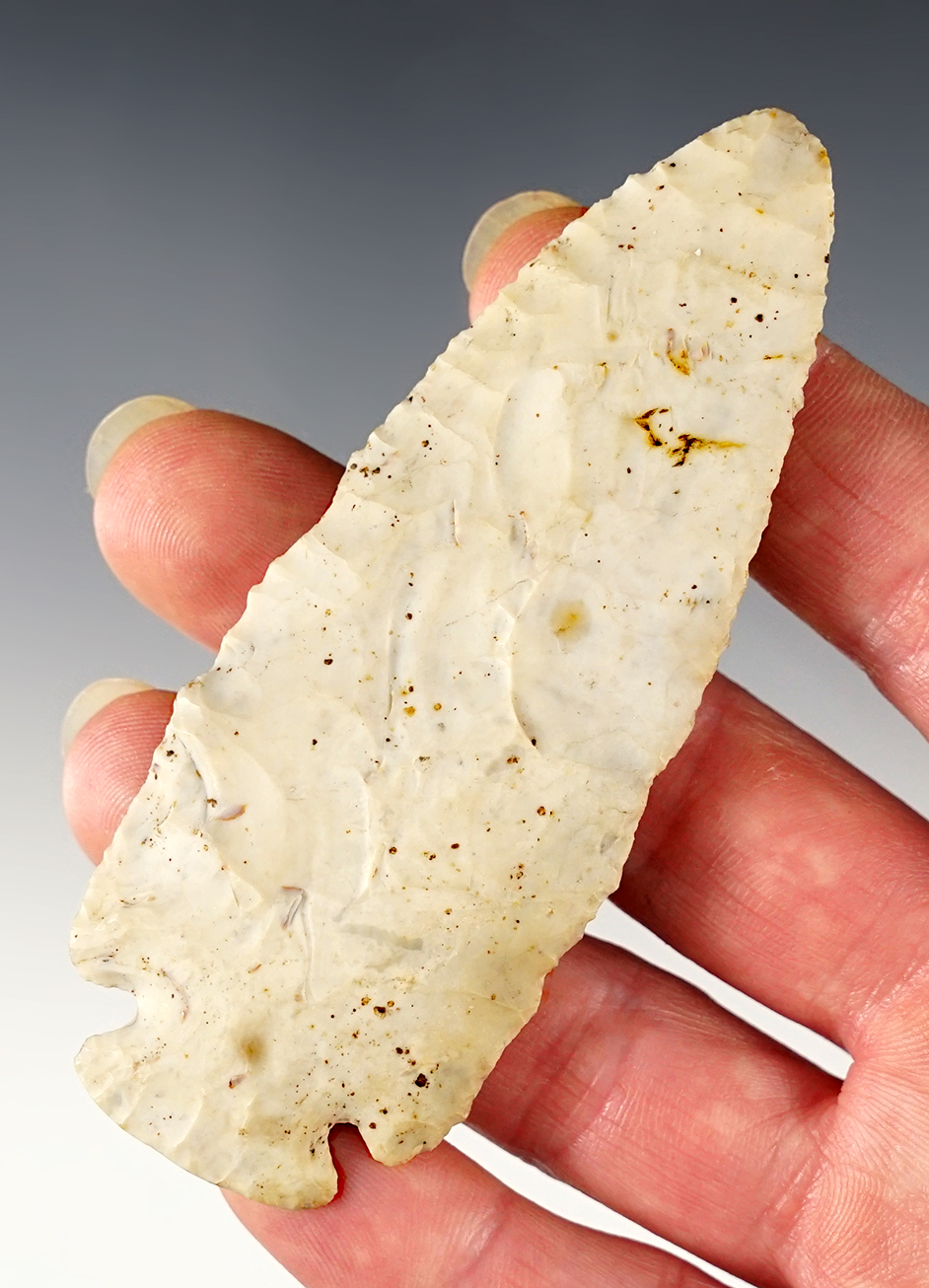 3 5/8" Dovetail that is nicely made from well patinated Flint Ridge Flint. Found in Ohio. 