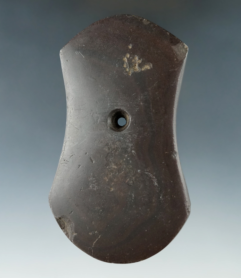 4" Adena Shield Pendant - Ross Co., Ohio. Pictured in Who's Who #1, page 144 & 145.