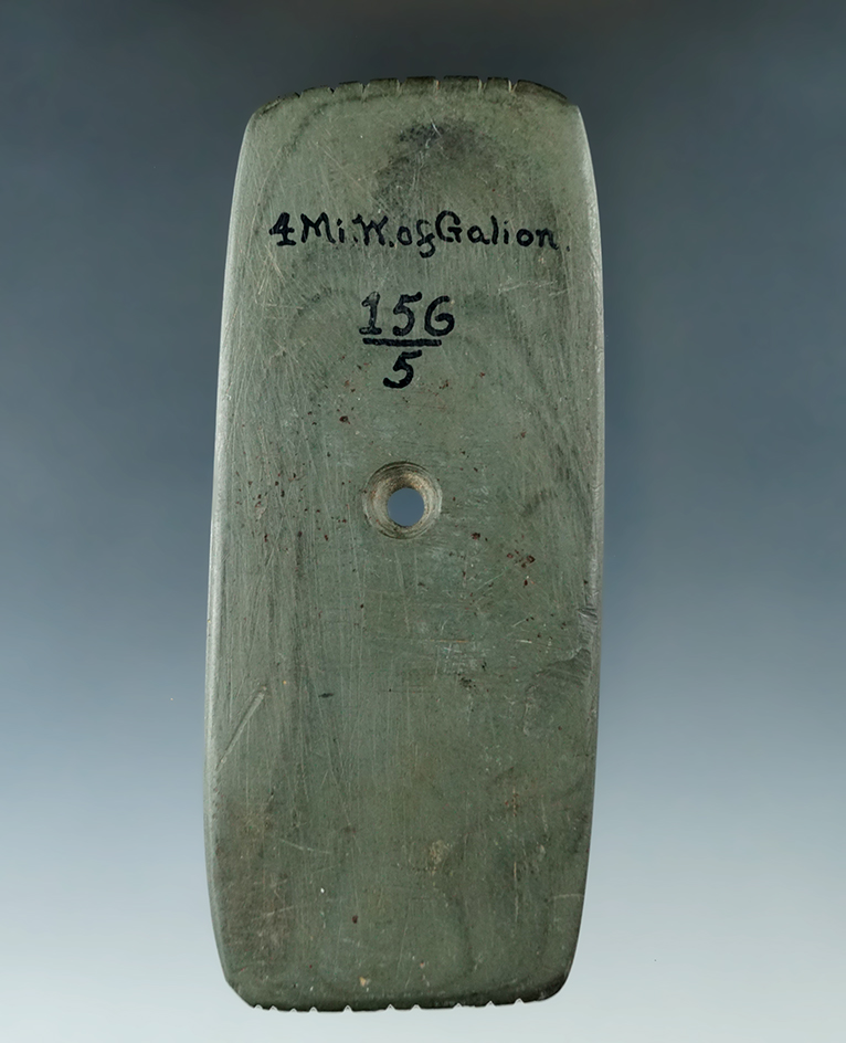 3 7/8" Rectangular Pendant that is tallied on both ends and engraved on both sides, Crawford Co., OH