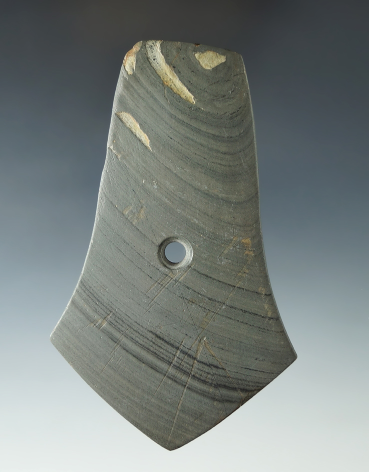 4 3/16" Hopewell Pentagonal Pendant - Sandusky Co., Ohio. Pictured. Ex. Dr. Gordon Meuser.