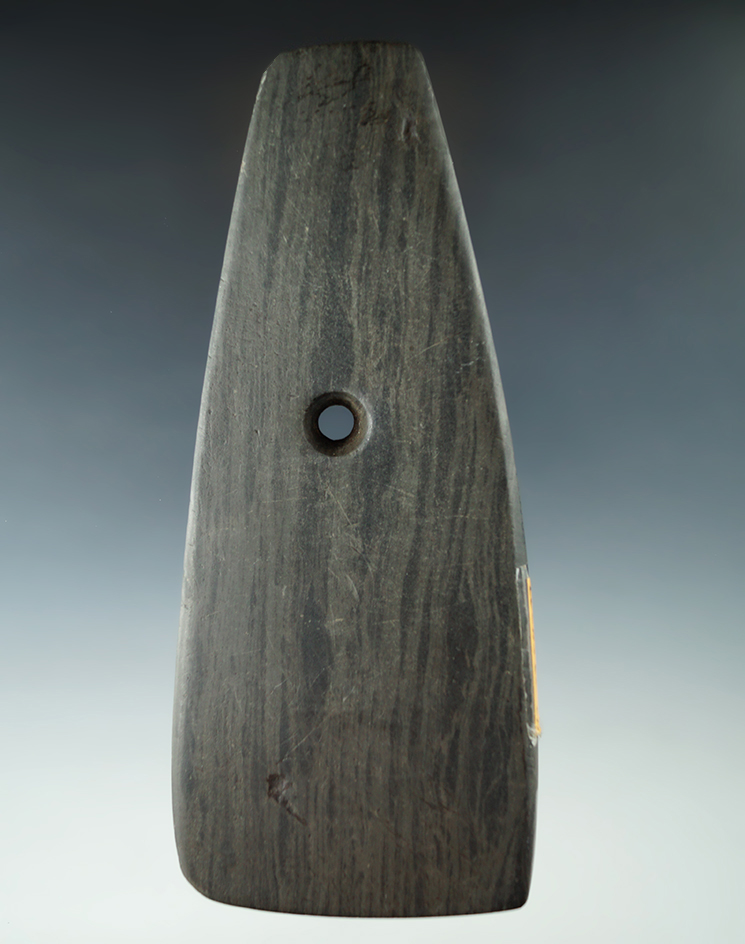 Large 6 1/4" Adena Trapezoidal Pendant found in Lucas Co., Ohio. Pictured in Who's Who #10.