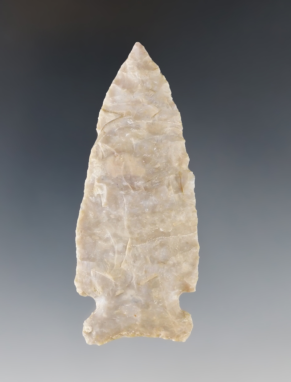 Nicely flaked 2 15/16" Archaic Cornernotch found in Ohio.