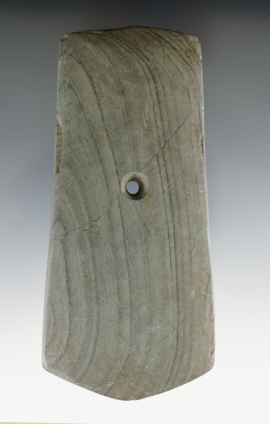 4 3/4" Hopewell Pentagonal Pendant found between Cleveland and the Pennsylvania line - Ohio.