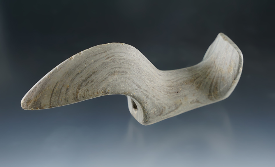 3 15/16" Glacial Kame Birdstone found in Delaware Co., Indiana. Pictured in the Birdstone Book!