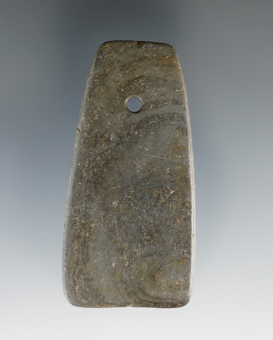 Miniature 2 7/16" Ft. Ancient Pendant found in Franklin Co., Ohio. Pictured in Who's Who #10!