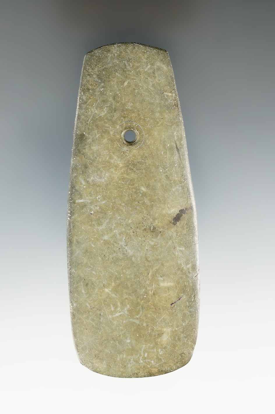 4" Trapezoidal Pendant found on Parsons Ave. in Columbus, Franklin Co., Ohio. Ex. Bob Converse.