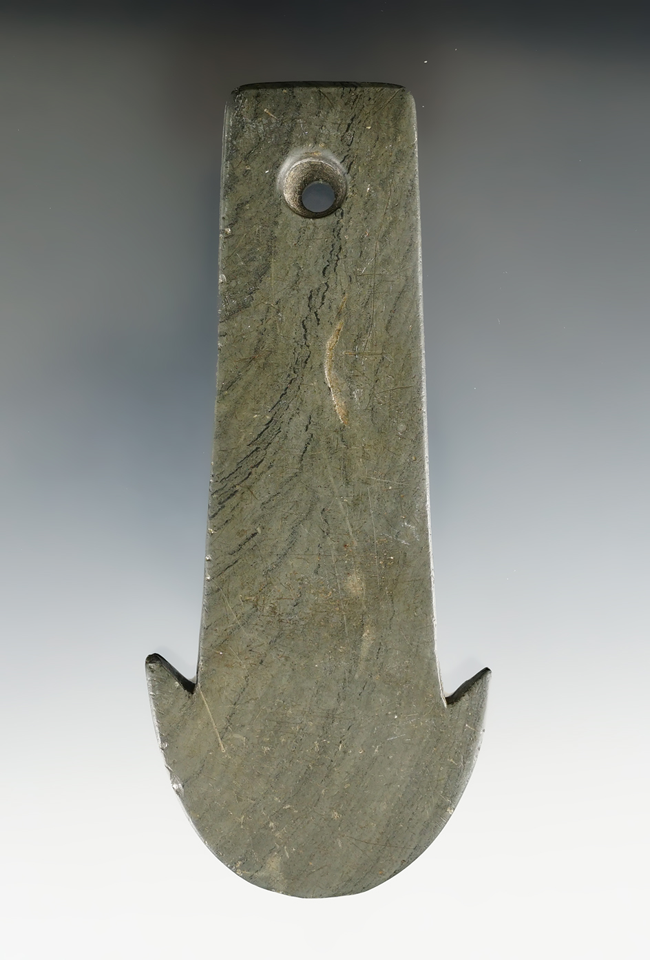 4 11/16" Anchor Pendant found in Crawford Co., Ohio. Ex. Earl Townsend, Jim Ritchie, Don Jardine.