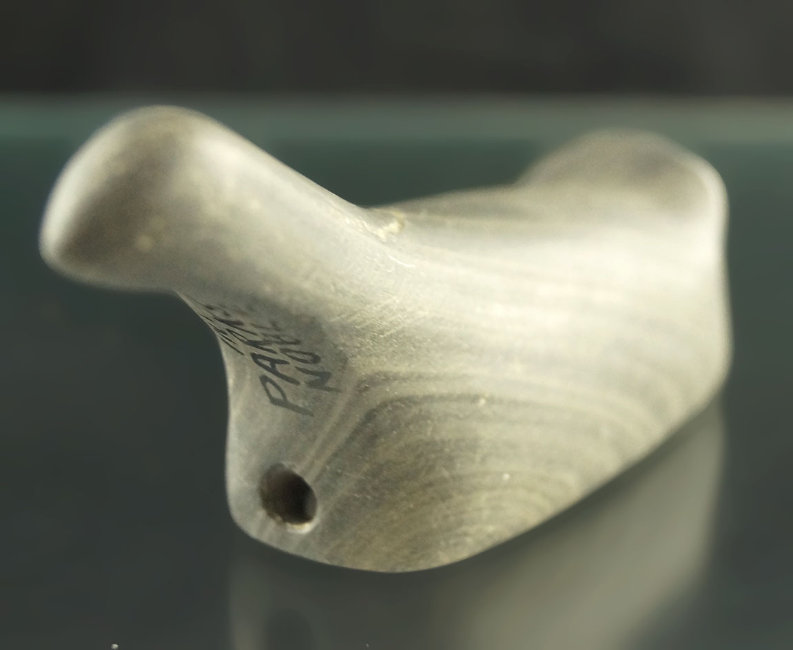 3 3/4" Glacial Kame Birdstone, Noble Co., Indiana. Ex. Huff, McKown, Parks, Sorgenfrei. Pictured!