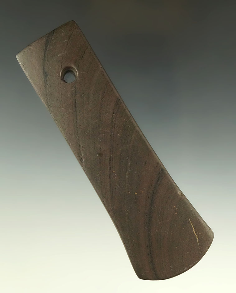 4 13/16" Adena Pendant found by Al Wakefield in Mahoning Co., Ohio. Ex. Rocky Faletti, #3611/136.