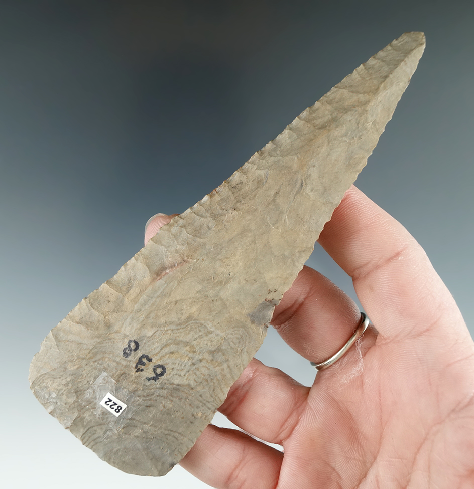 5 1/8" Beveled Knife found in Illinois.