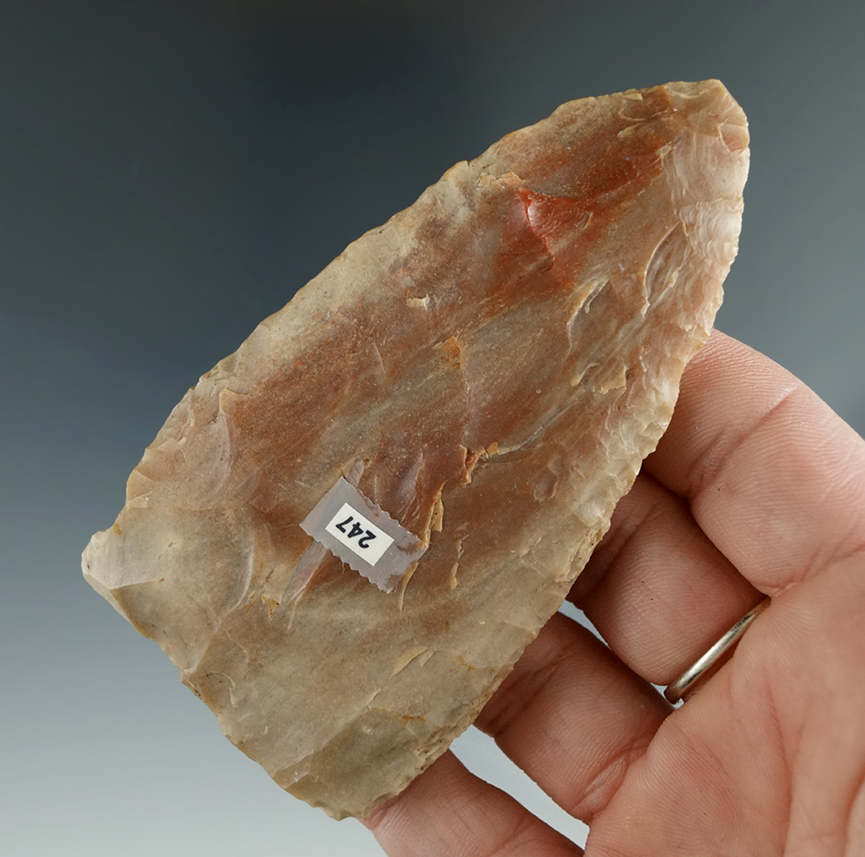 3 3/4" Carter Cave Flint Blade found in Carter Co., Kentucky.  Ex. Atkinson.