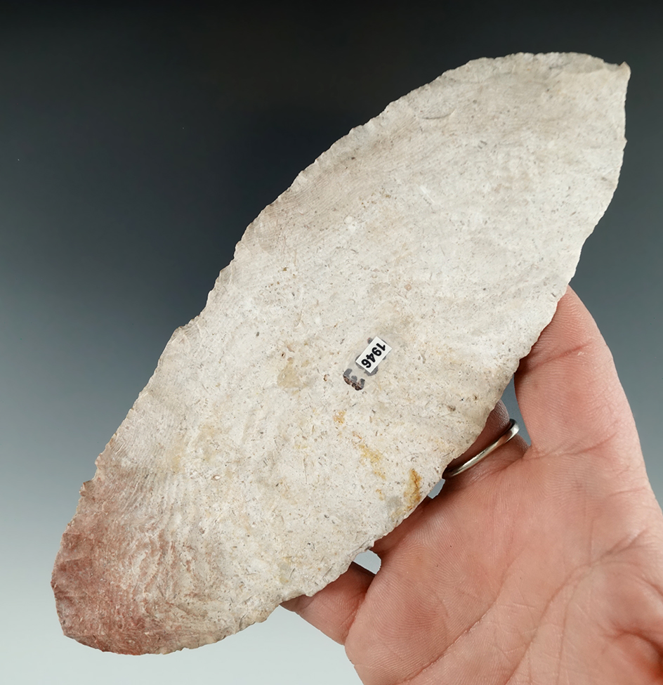 6 1/2" Bi-Pointed Knife with heavy deposits found in Indiana.