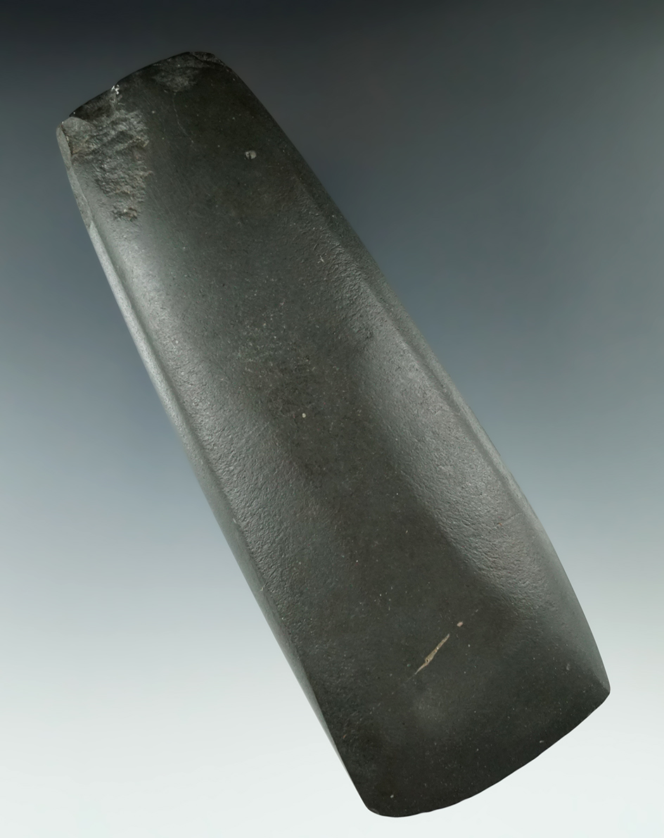 6 3/8" Faceted Fine Grain Hardstone Celt.  Found location unknown.  Ex. Norm Kley.