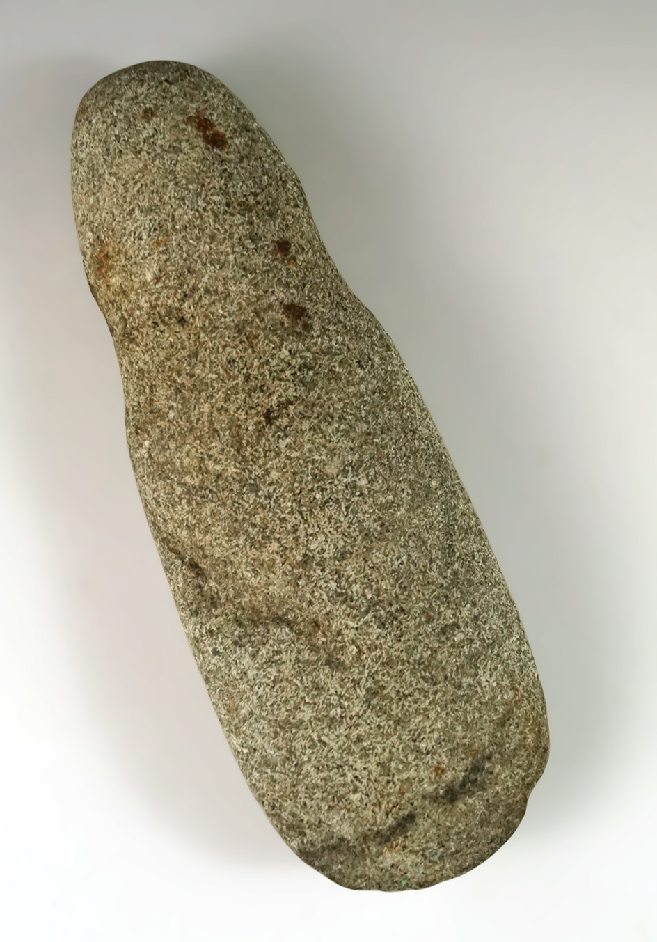 7" Long Full Grooved Hardstone Celt found in Cuyahoga Co., Ohio. Bennett COA.