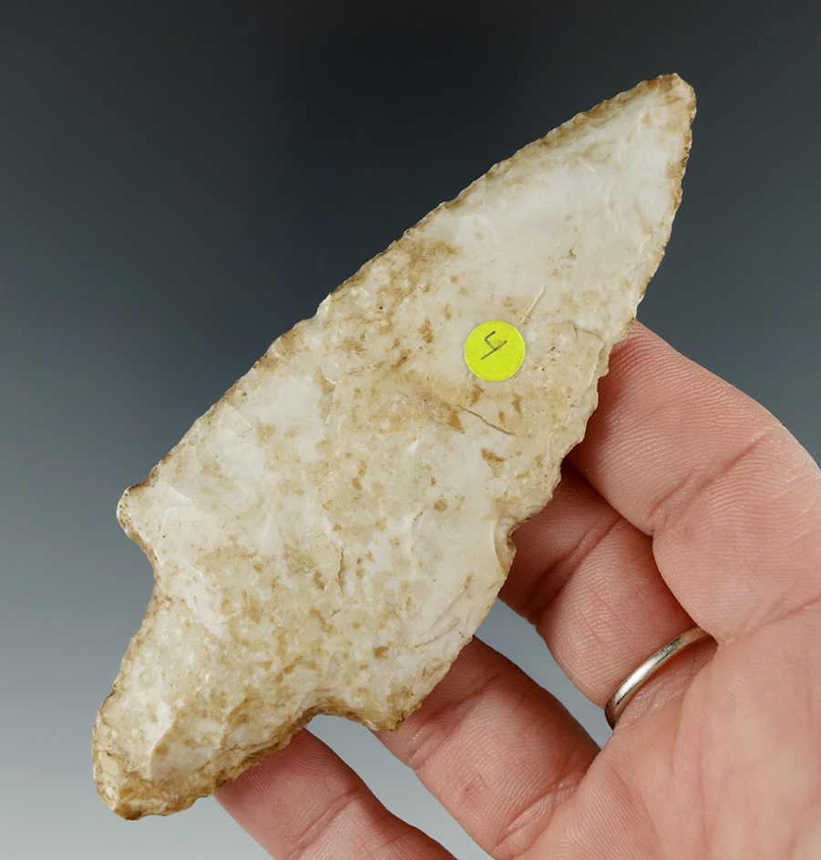 4 1/16" Well styled Adena found in Illinois. Ex. John Waldon.