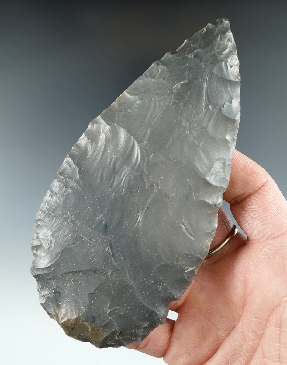 5 1/8" Hornstone Blade found in Mason Co., Kentucky. Ex. Mumaw Collection. Davis COA.