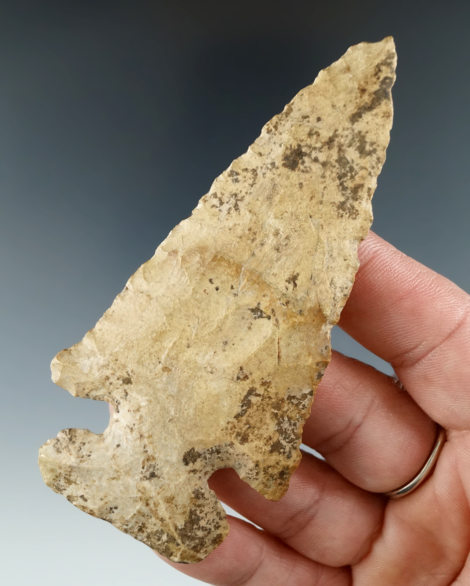 3 3/4" Thebes Bevel found in Illinois. Ex. Larry & Paul Thomas Collection.