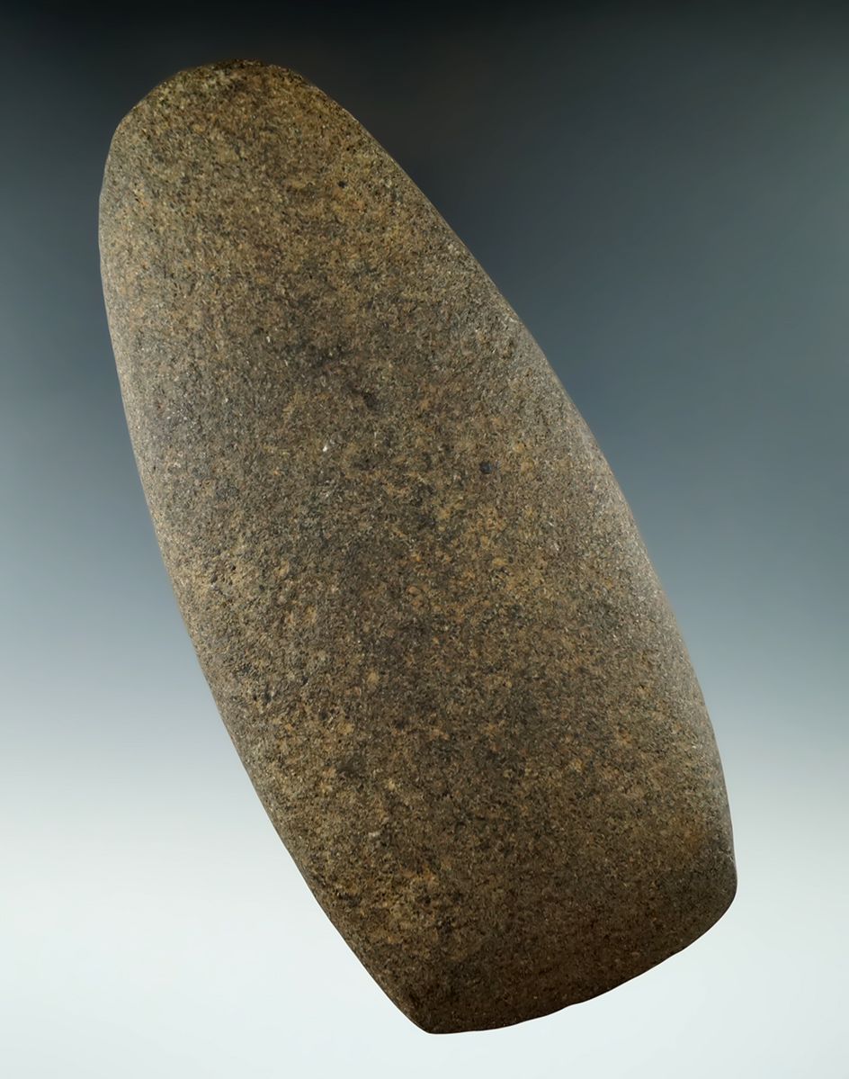 6" Hardstone Celt found in Clinton Co., Ohio. Ex. Jim Hovan, H-677.