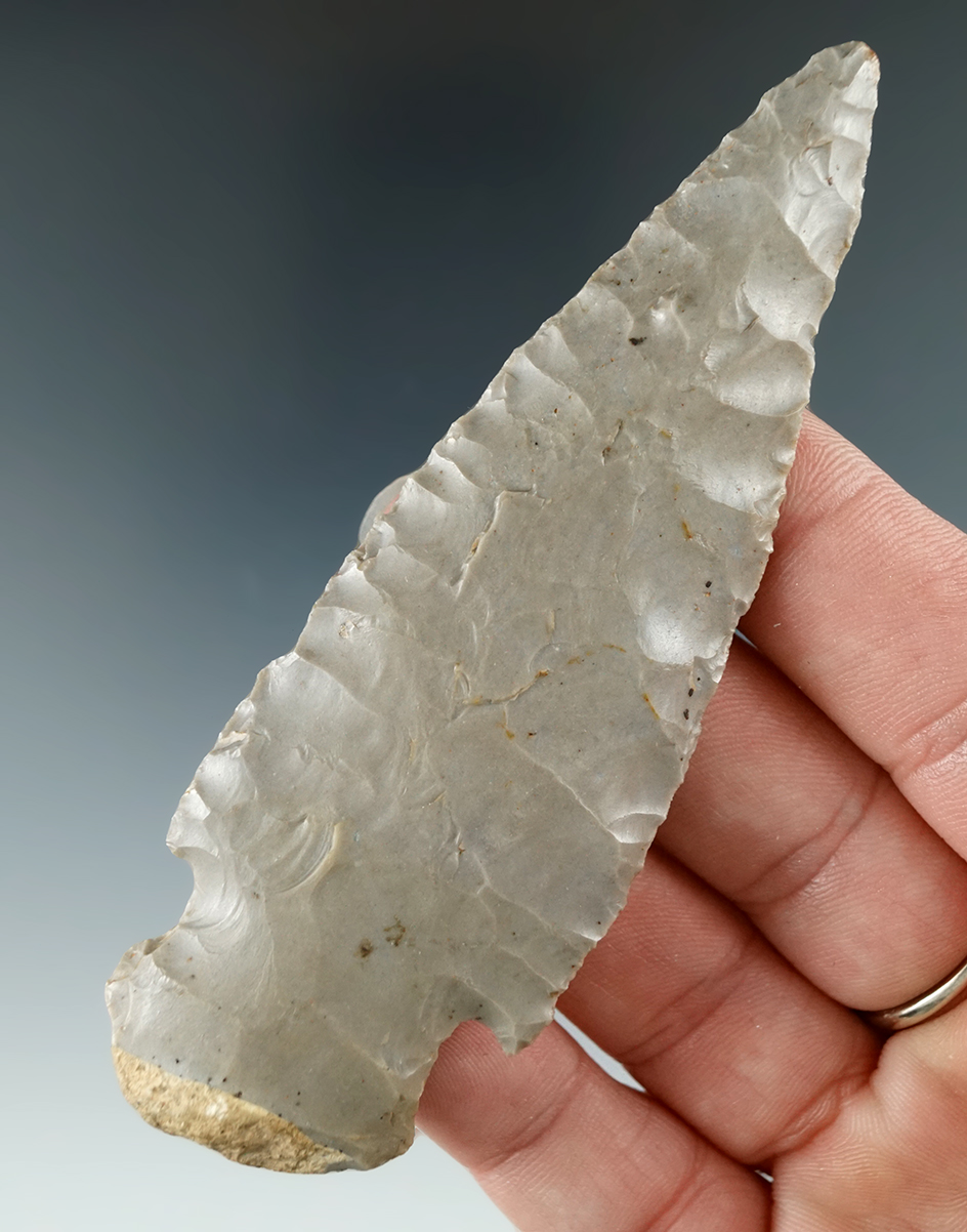 3 13/16" Adena found in Indiana. Ex. Dave Vanderwall Collection.