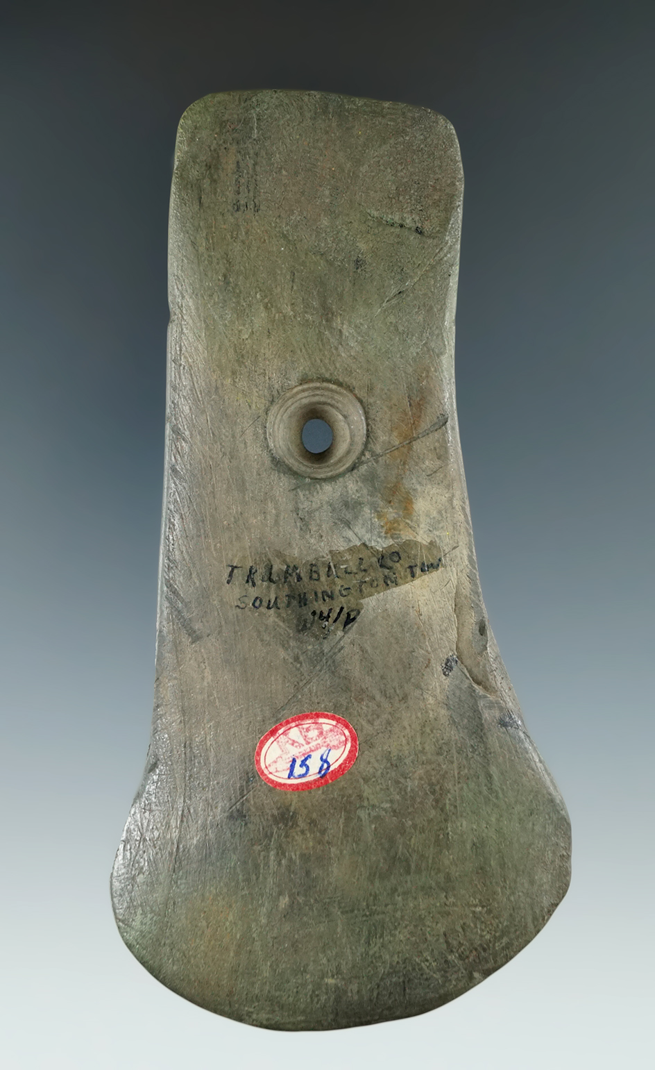 4 1/2" Keyhole Pendant found Southington Twp., Trumbull Co., Ohio. Ex. William Platt.