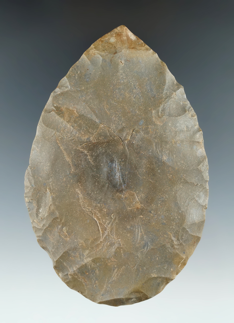 4 9/16" Crib Mound Cache Blade found in Spencer Co., Indiana. Ex. Keith McClung.