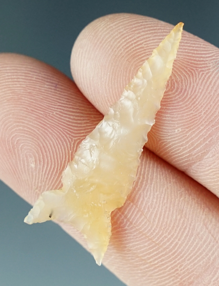 1 1/2" Desert Sierra made from translucent cream Agate. Found near the Columbia River, Oregon.