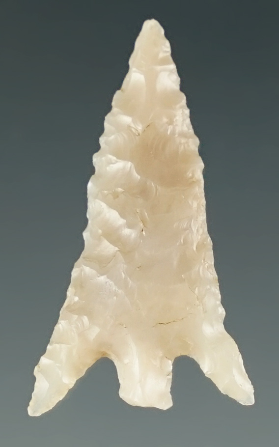 1" Columbia Plateau made from translucent white Agate, paper thin. Columbia River, Oregon.